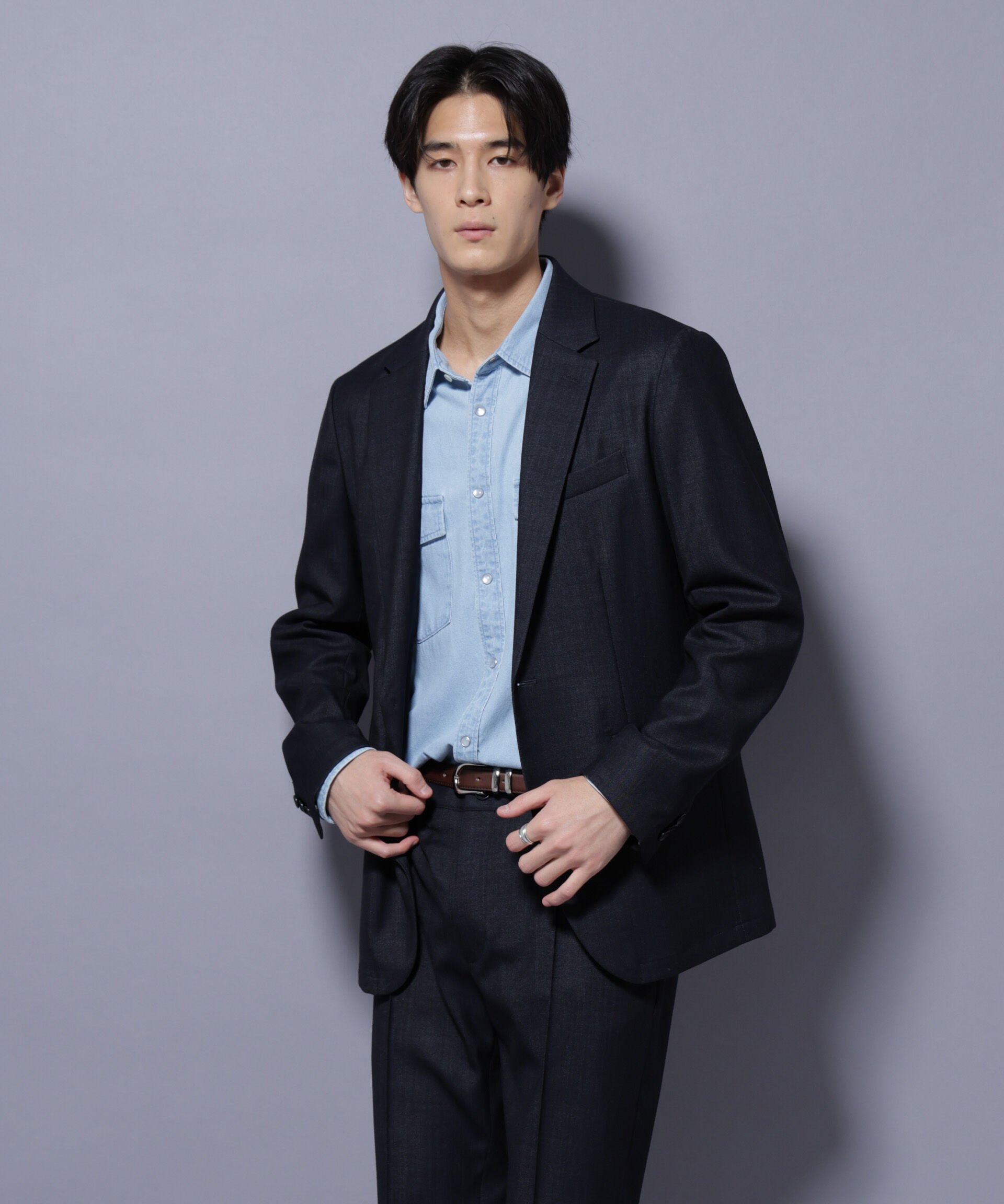 nano･universe「「N JACKET PREMIUM」ウールデニムジャケット/STRETCH(セットアップ可)」|スーツ|