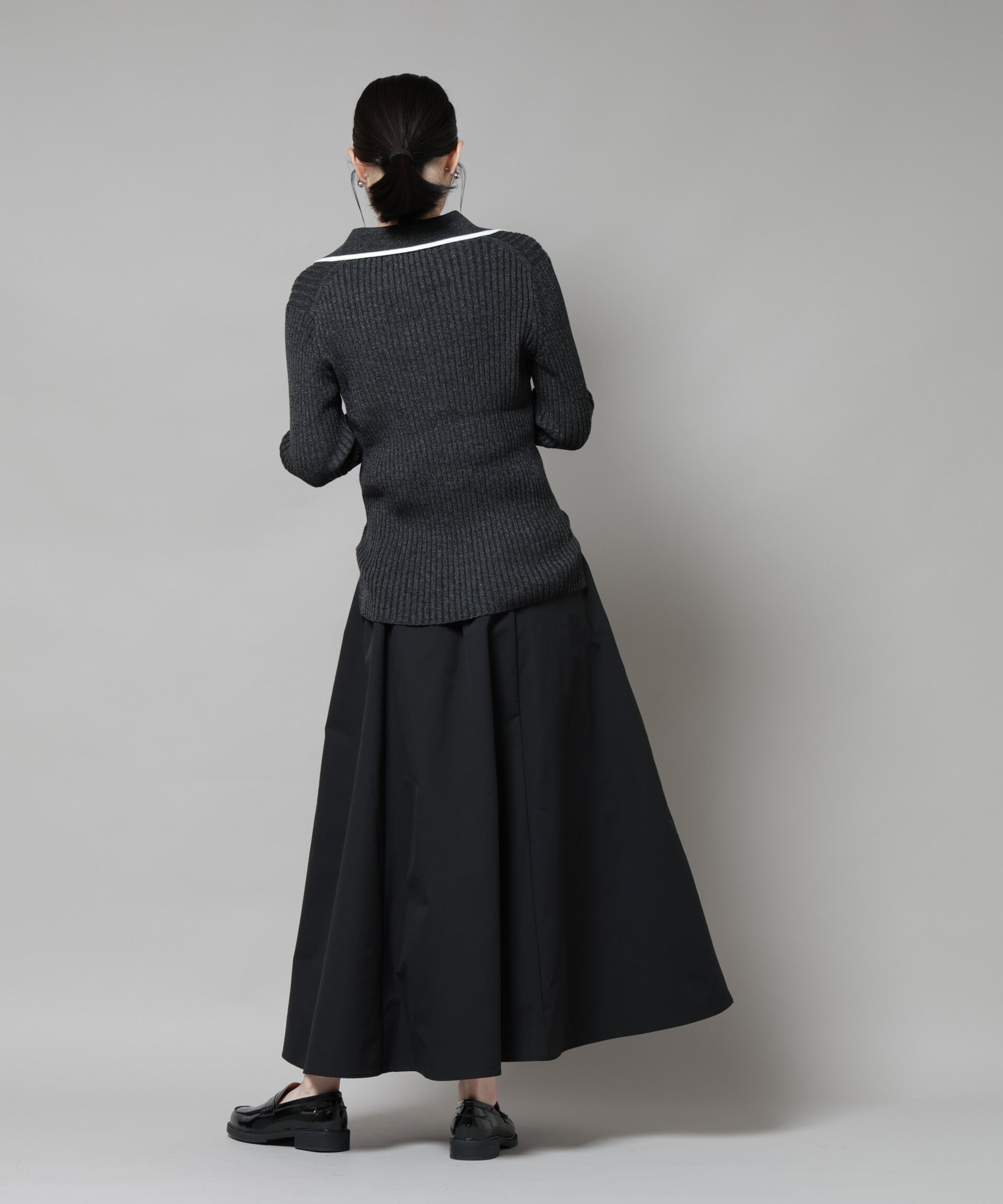 nano･universe「メランジスキッパーバイカラーニットプルオーバー(セットアップ可)」|ニット・セーター|