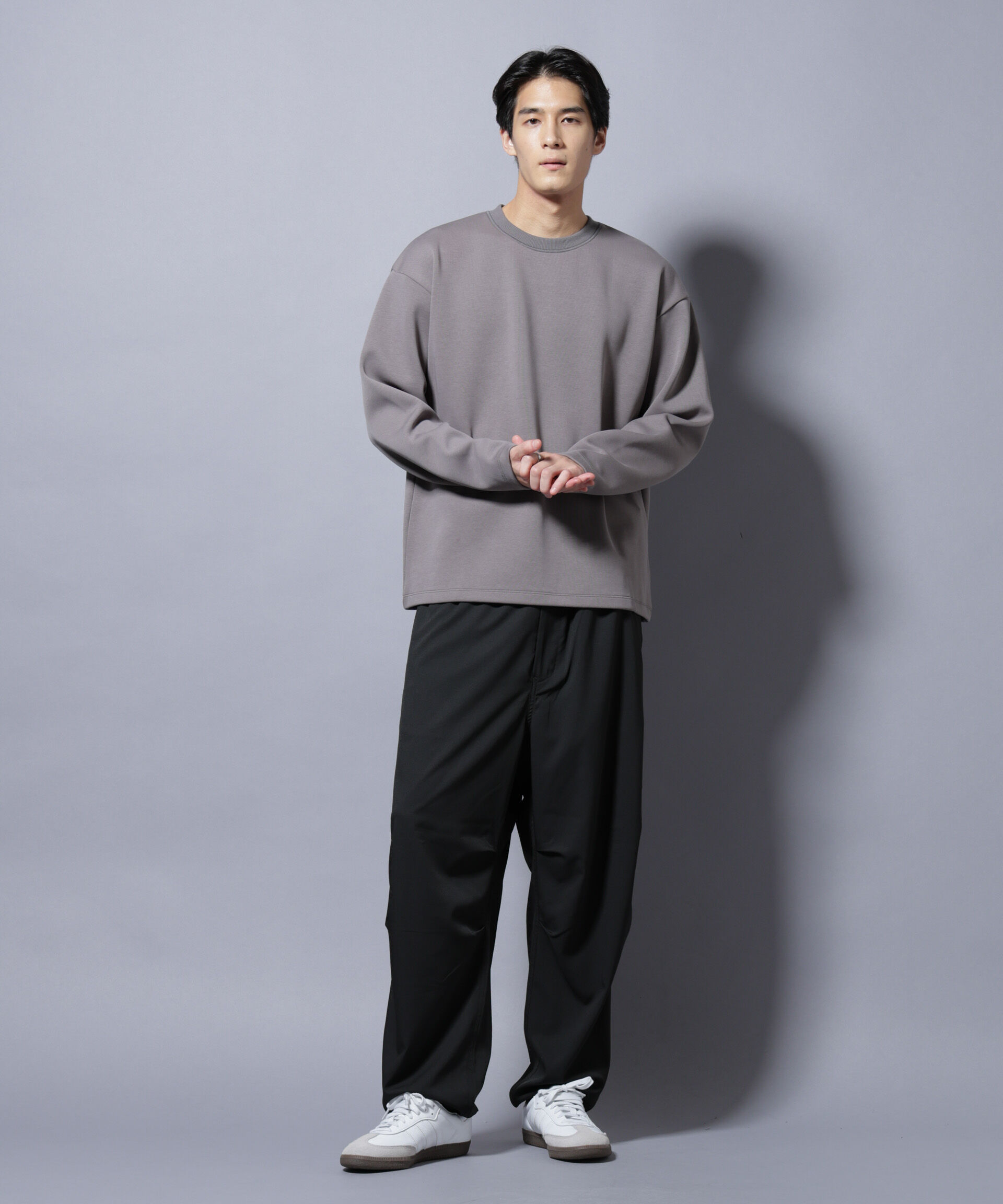 nano･universe「「NJ/CLUB」ワンポイントロゴトラックパンツ」|チノ|