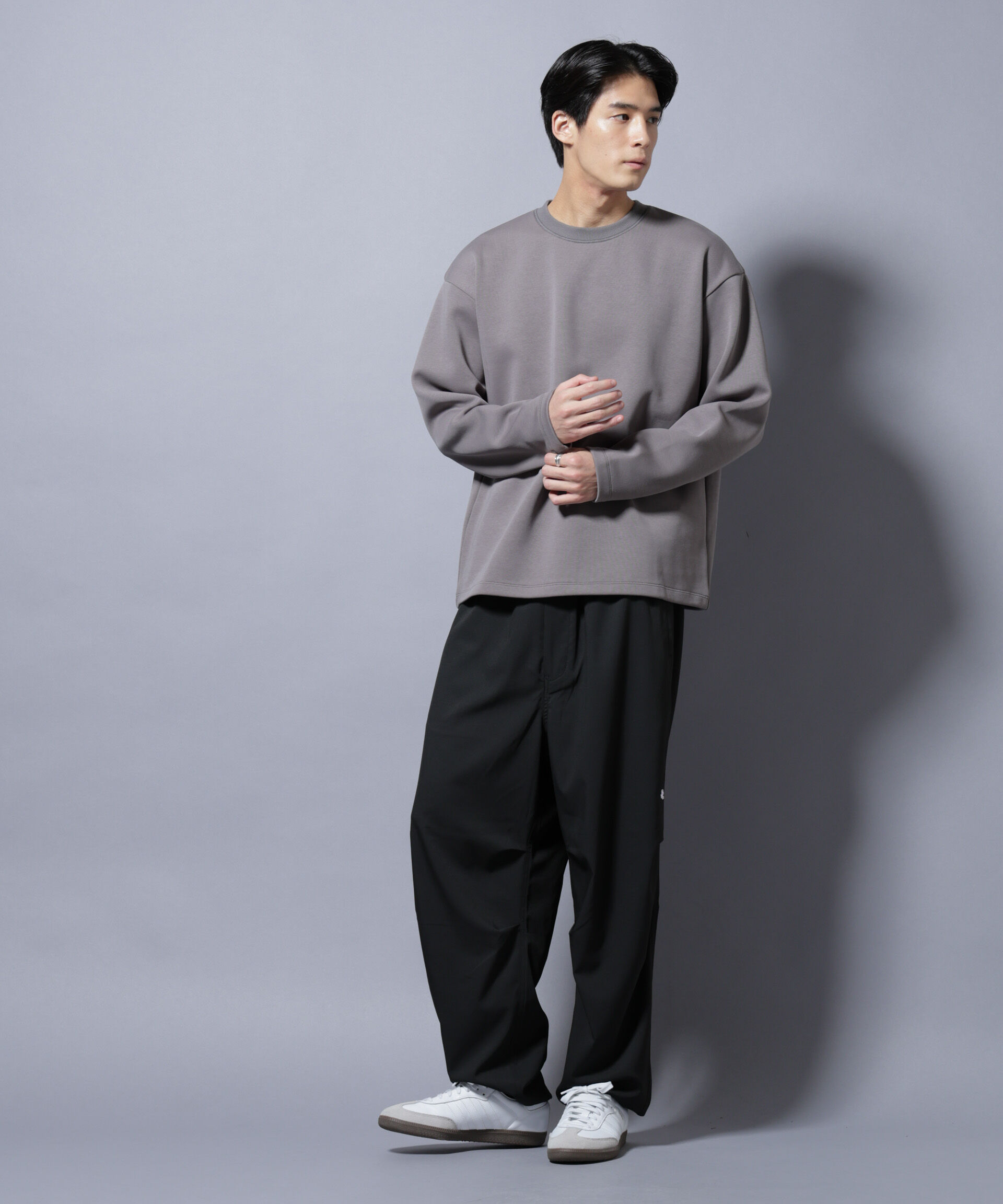 nano･universe「「NJ/CLUB」ワンポイントロゴトラックパンツ」|チノ|