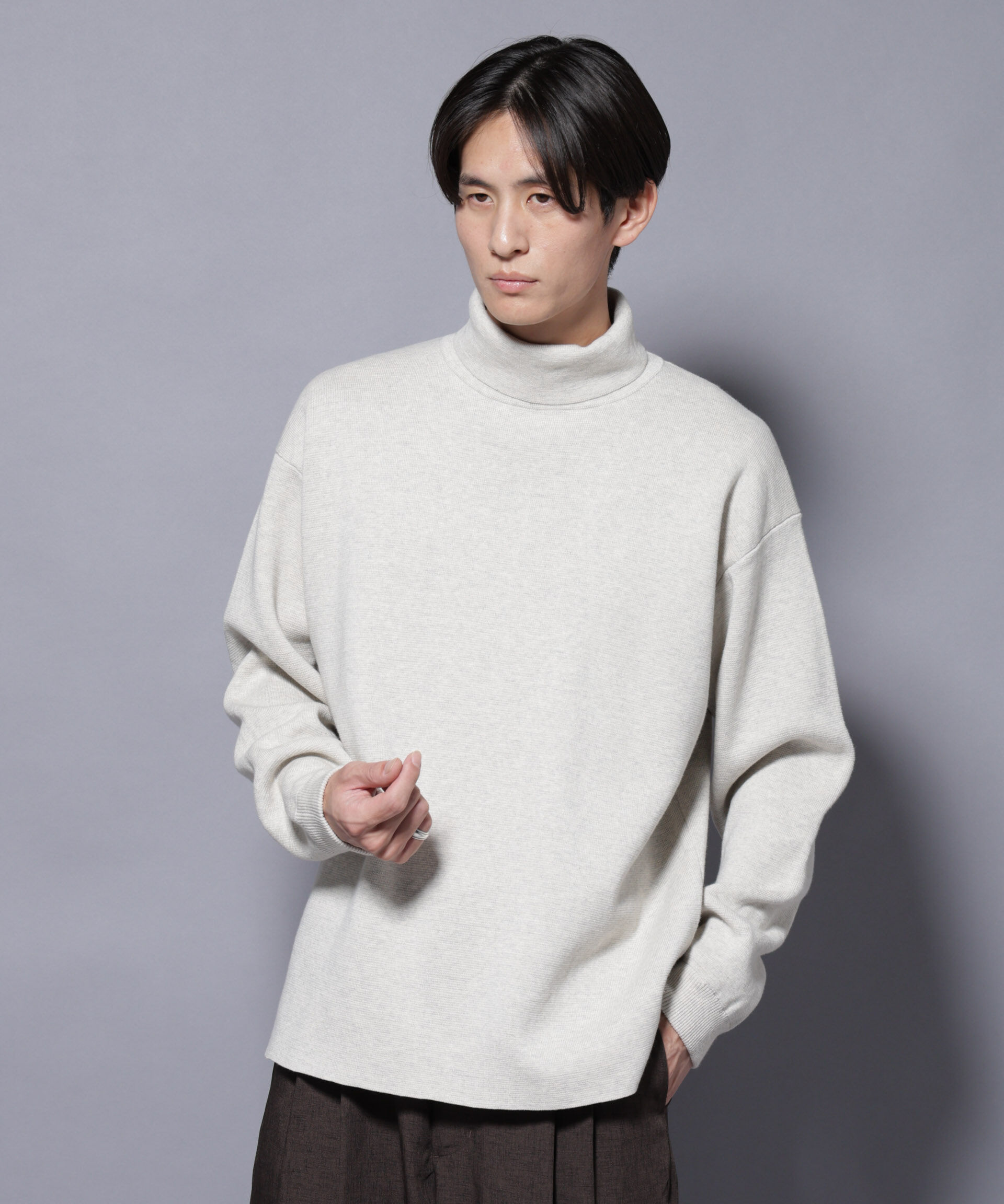 nano･universe「ミラノリブ ワイドタートルネックニット」|ニット・セーター|