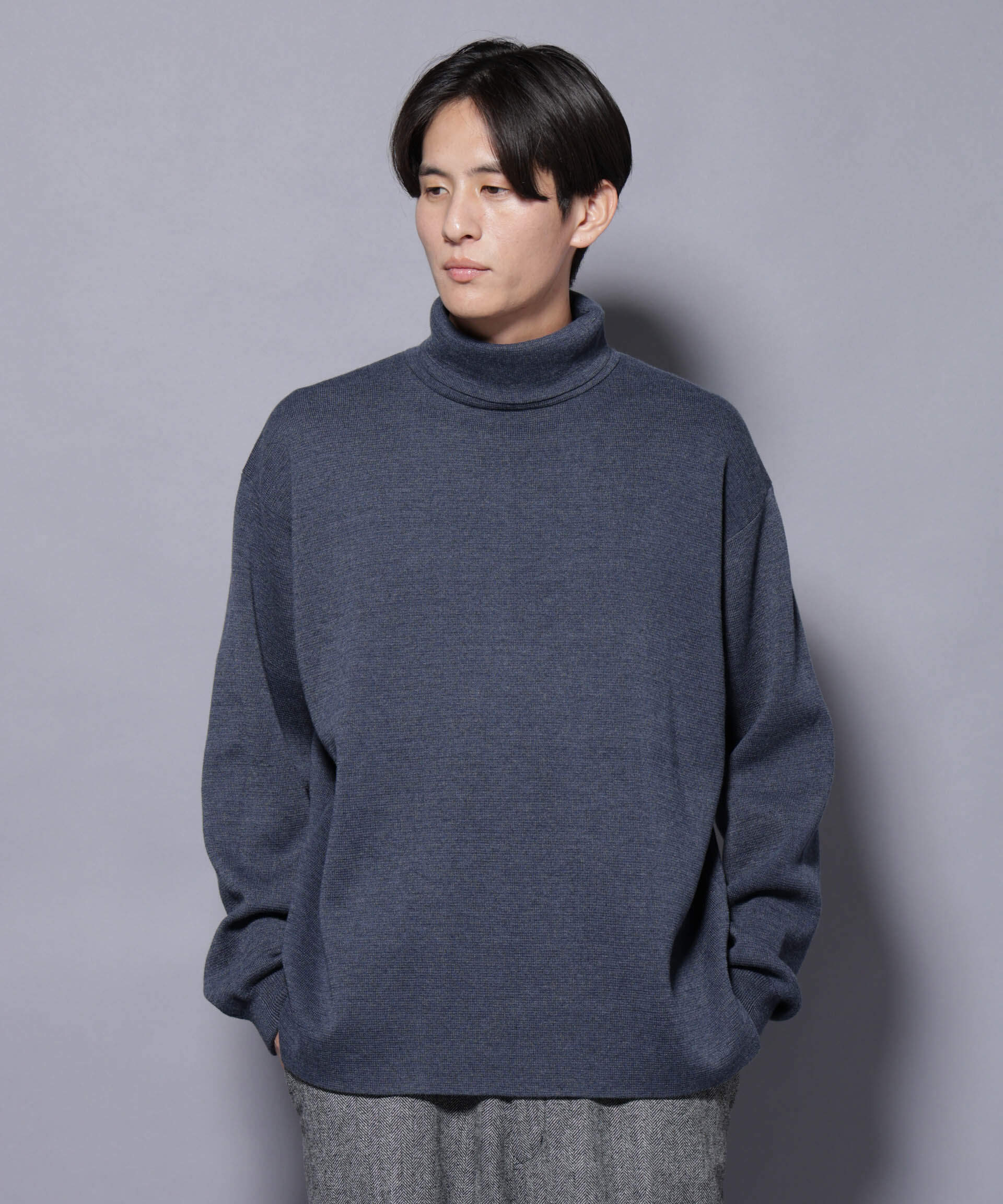 nano･universe「ミラノリブ ワイドタートルネックニット」|ニット・セーター|