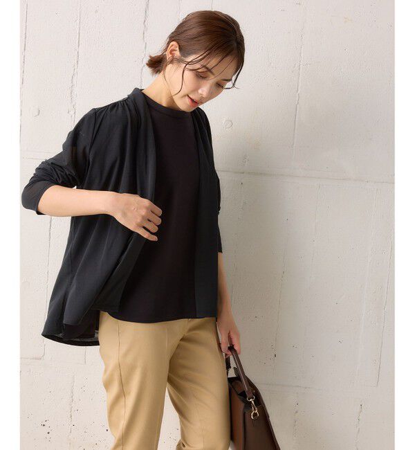 組曲「【WEB限定】シアーツイルジャージーショート カーディガン」|カーディガン|