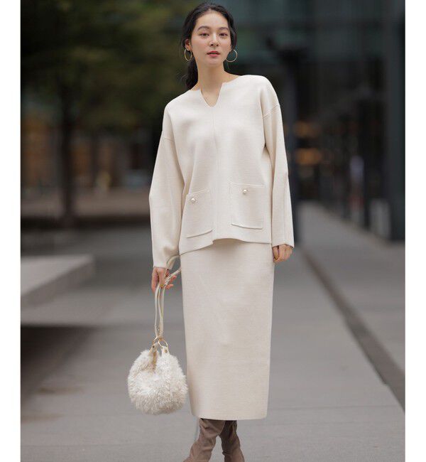 組曲「【加藤ローサさん着用】スムースストレッチニットアップ」|スーツ|