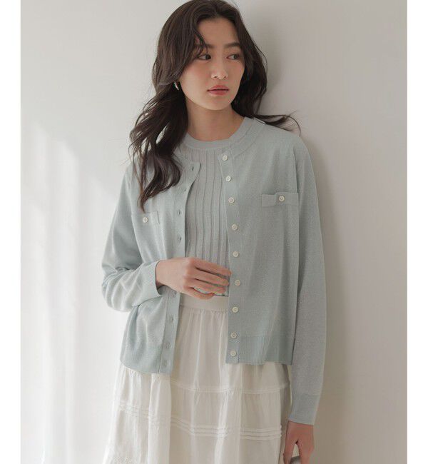 組曲「ライトラメニット アンサンブル」|カーディガン|