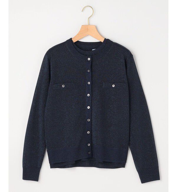 組曲「ライトラメニット アンサンブル」|カーディガン|ネイビー系
