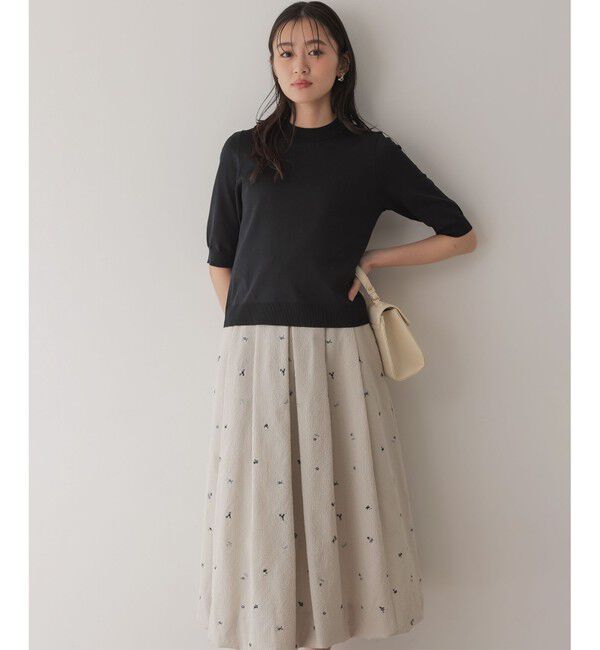 組曲「【先行予約】マイラックカラー 6分袖 ニット」|ニット・セーター|