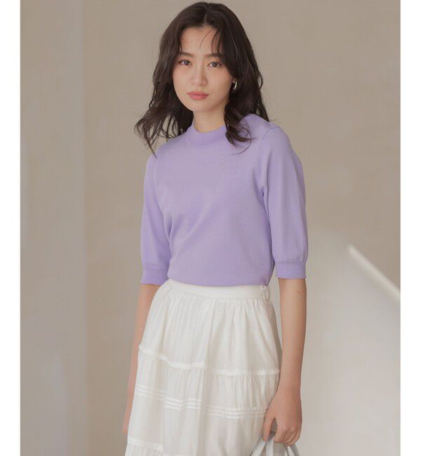 組曲「【先行予約】マイラックカラー 6分袖 ニット」|ニット・セーター|