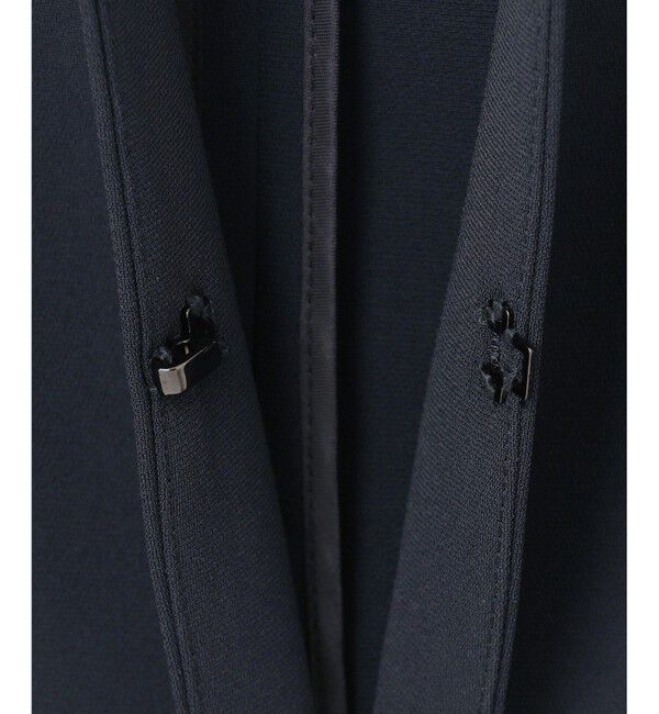 自由区「【セットアップ対応・洗える】トリアセダブルクロスノーカラー ジャケット」|ノーカラージャケット|