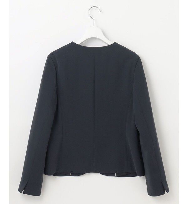 自由区「【セットアップ対応・洗える】トリアセダブルクロスノーカラー ジャケット」|ノーカラージャケット|