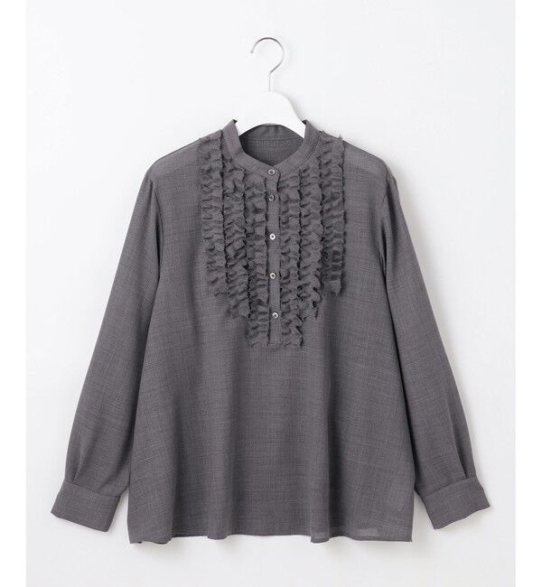 自由区「【セットアップ対応・洗える】ハイツイストビエラフロントフリル ブラウス」|シャツ・ブラウス|