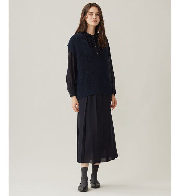 自由区「【セットアップ対応・洗える】ハイツイストビエラフロントフリル ブラウス」|シャツ・ブラウス|