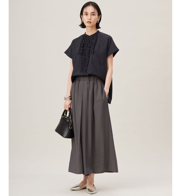 自由区「【洗える】ソフトリネンフリルディティール ブラウス」|シャツ・ブラウス|