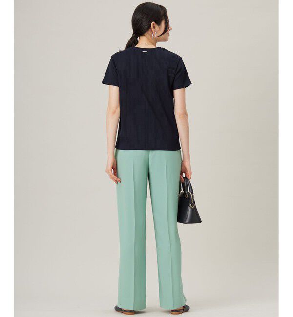 自由区「【ドラマ「明日はもっと いい日になる」着用】ソフトリブ Tシャツ」|Tシャツ・カットソー|