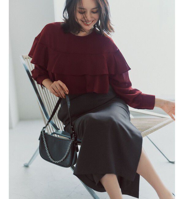 自由区「【カタログ掲載】TWハイツイストビエラフリル ブラウス」|シャツ・ブラウス|