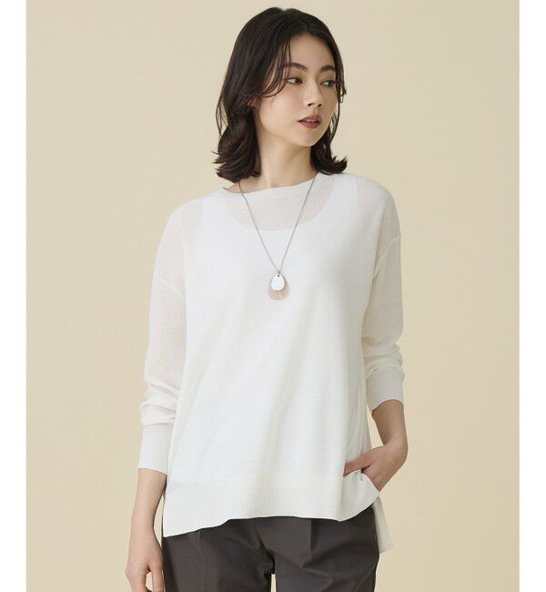 自由区「ファインゲージスパングルプルオーバー ニット」|ニット・セーター|オフ