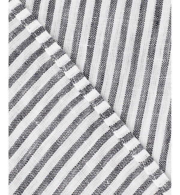 23区「【WEB限定カラーあり/洗える】LIBECO バンドカラー ビッグシルエット シャツ」|シャツ・ブラウス|