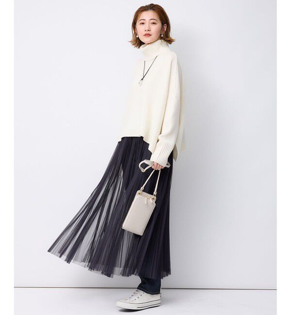 23区「【洗える】ウールカシミヤ ニットポンチョ」|ニット・セーター|