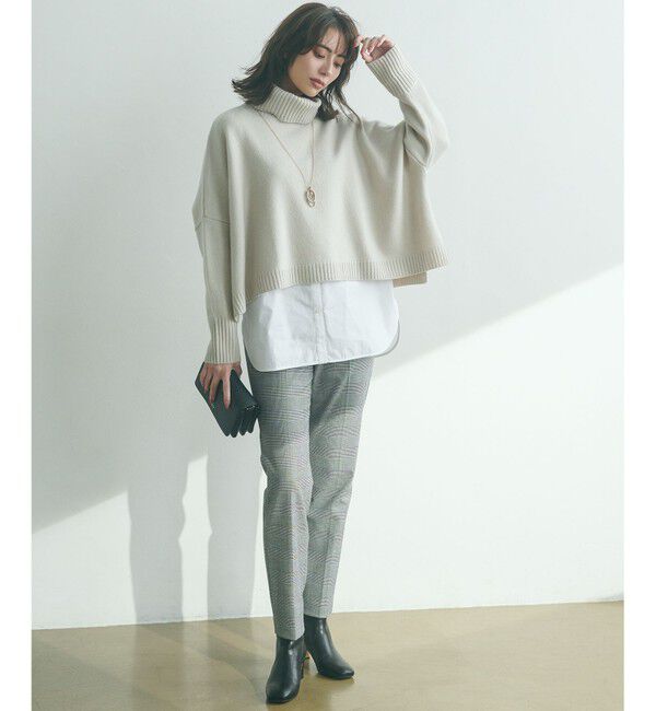 23区「【洗える】ウールカシミヤ ニットポンチョ」|ニット・セーター|