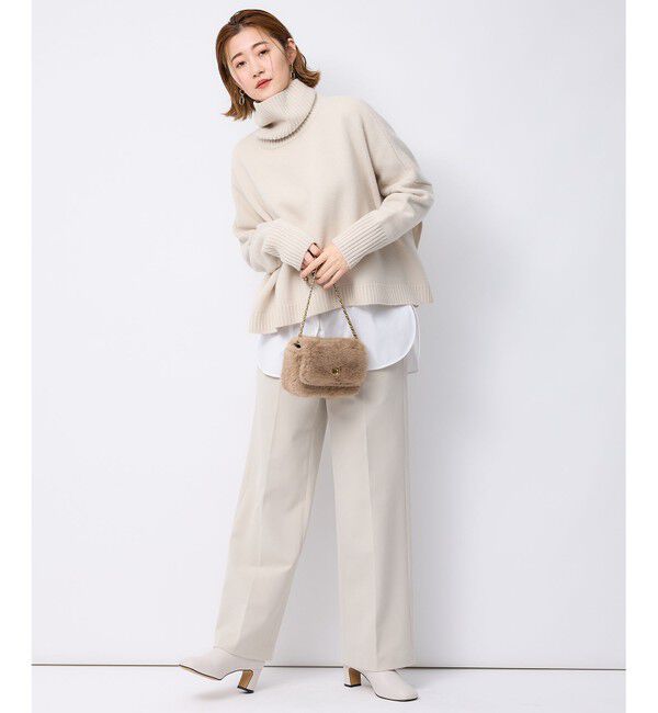 23区「【洗える】ウールカシミヤ ニットポンチョ」|ニット・セーター|