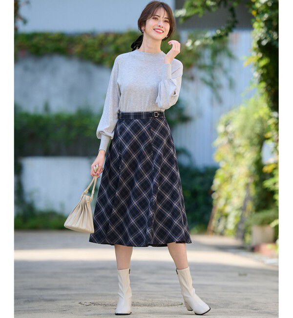 ANY SIS「【洗える】カシミヤブレンドパフ袖 ニット」|ニット・セーター|