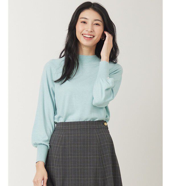 ANY SIS「【洗える】カシミヤブレンドパフ袖 ニット」|ニット・セーター|ミント