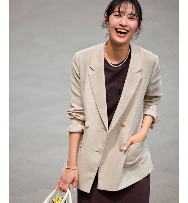 ANY SIS「【吸水速乾・洗える】シアーメッシュ ジャケット」|テーラードジャケット|ﾗｲﾄﾍﾞｰ