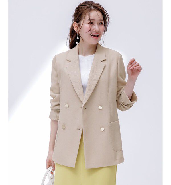 ANY SIS「【吸水速乾・洗える】シアーメッシュ ジャケット」|テーラードジャケット|