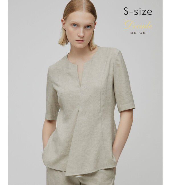 BEIGE,「【S-size】CAROLE / ペプラムブラウス」|シャツ・ブラウス|Sand&times;Slate