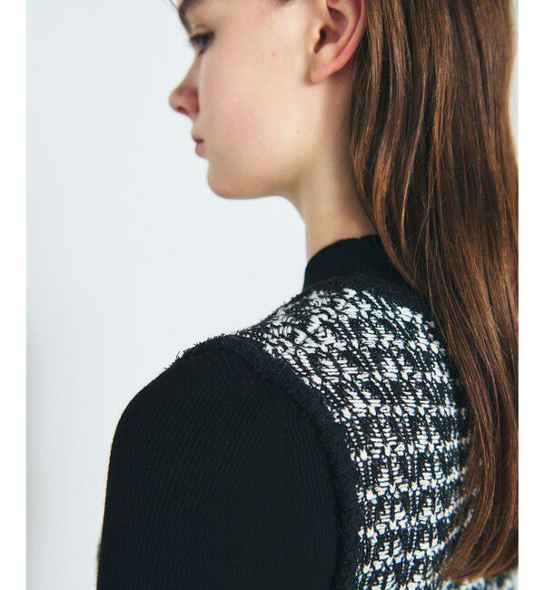 Diagram「バイカラージャガードニットワンピース」|ワンピース|