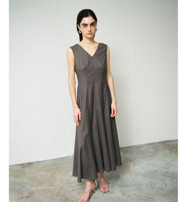 Grace Class「トリアセリネンフレアマキシ」|ワンピース|チャコール