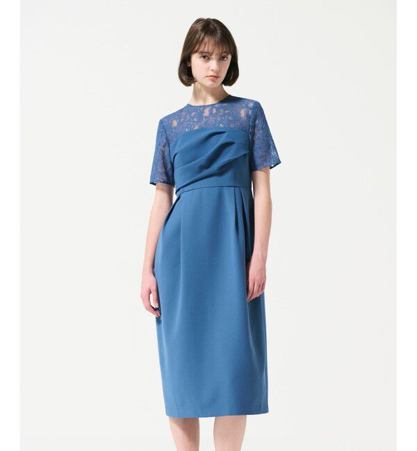 GRACE CONTINENTAL「タックドレープコクンドレス」|ドレス|