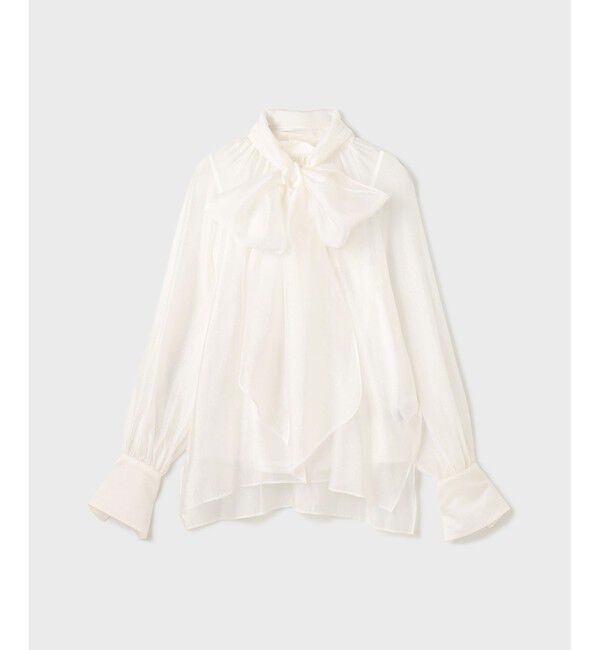 GRACE CONTINENTAL「シアーボウタイブラウス」|シャツ・ブラウス|