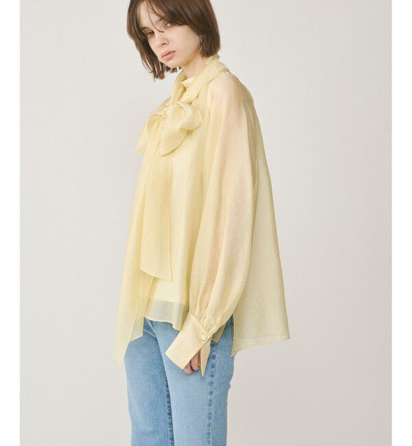 GRACE CONTINENTAL「シアーボウタイブラウス」|シャツ・ブラウス|