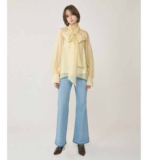 GRACE CONTINENTAL「シアーボウタイブラウス」|シャツ・ブラウス|