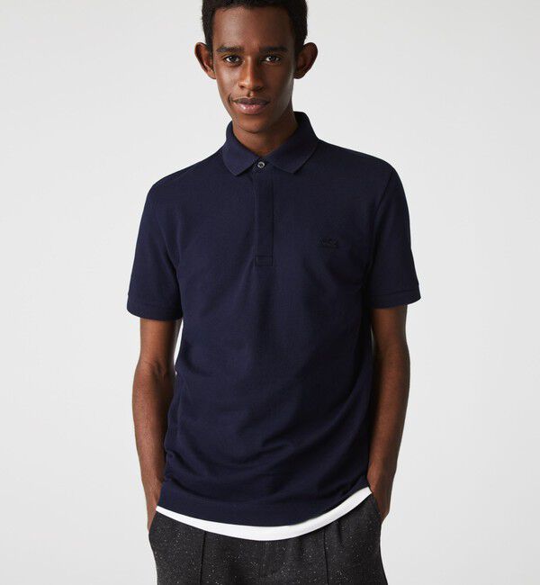 LACOSTE「『Le Paris Polo』レギュラーフィット　パリポロ 比翼ポロシャツ」|ポロシャツ|ネイビー