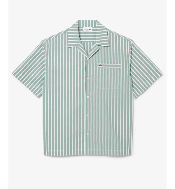 LACOSTE「ストライプオープンカラーシャツ」|シャツ・ブラウス|