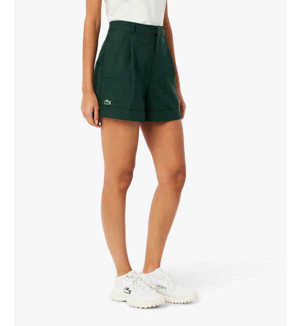 LACOSTE「速乾 ウィメンズ ハイストレッチ ウルトラドライゴルフショーツ」|その他|モスグリーン