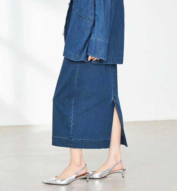 Rie Miller「【RM denim】スリットタイトデニムスカート」|タイト|