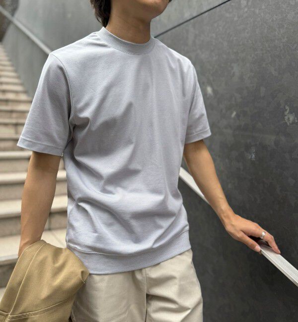 NOLLEY'S goodman「《ビジカジ対応》セミシルケットスムース ボーダードレスTシャツ 25SS」|Tシャツ・カットソー|