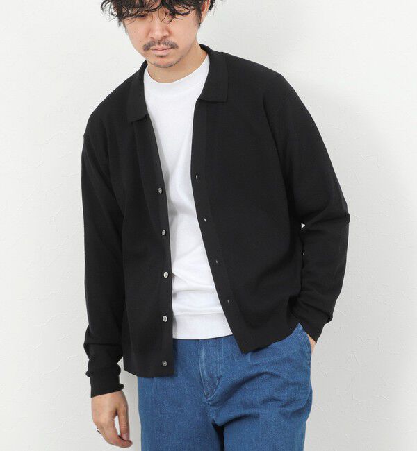 NOLLEY'S goodman「《SERIYA Cotton》吸湿カノコ襟付きカーディガン 26SS」|カーディガン|