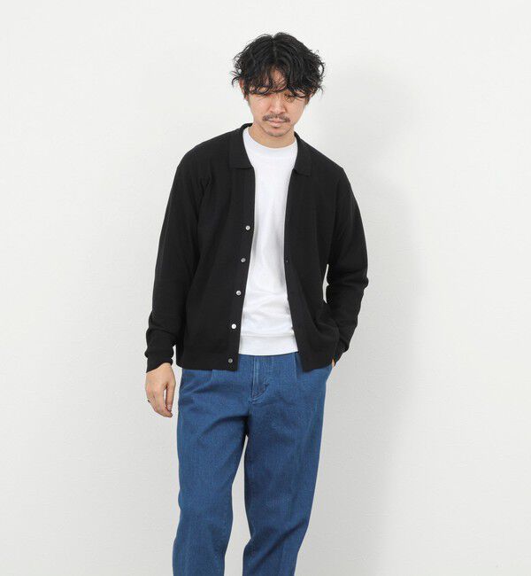 NOLLEY'S goodman「《SERIYA Cotton》吸湿カノコ襟付きカーディガン 26SS」|カーディガン|