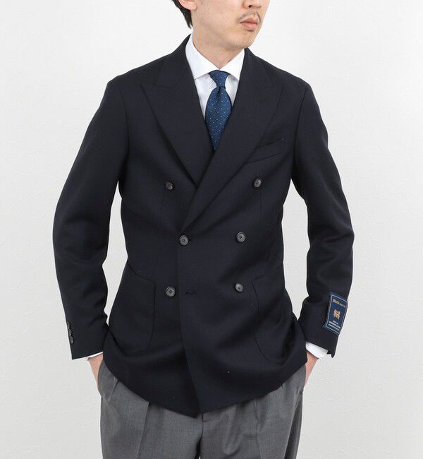 NOLLEY'S goodman「《ビジカジ対応》MARTIN ホップサックダブルJK 26SS」|テーラードジャケット|ダークネイビー