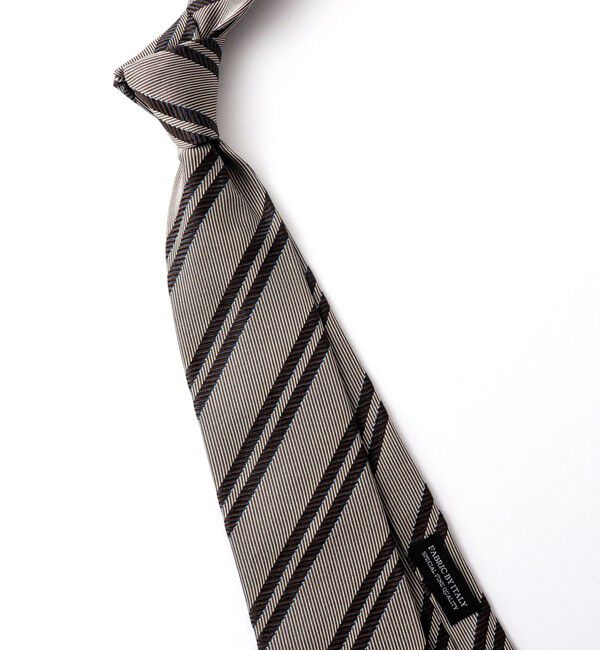 NOLLEY'S goodman「BBCダブルストライプジャガード 26SSコレクション」|ネクタイ・蝶ネクタイ|ブラウン系1