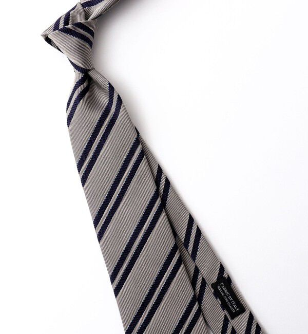 NOLLEY'S goodman「BBCダブルストライプジャガード 26SSコレクション」|ネクタイ・蝶ネクタイ|グレー系1