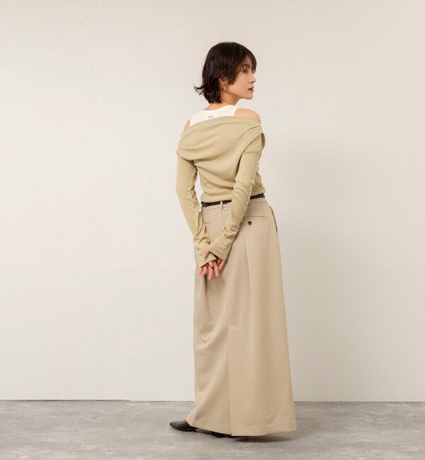 MAQWEL「【MAQWEL/マクウェル】タックロングスカート」|タイト|