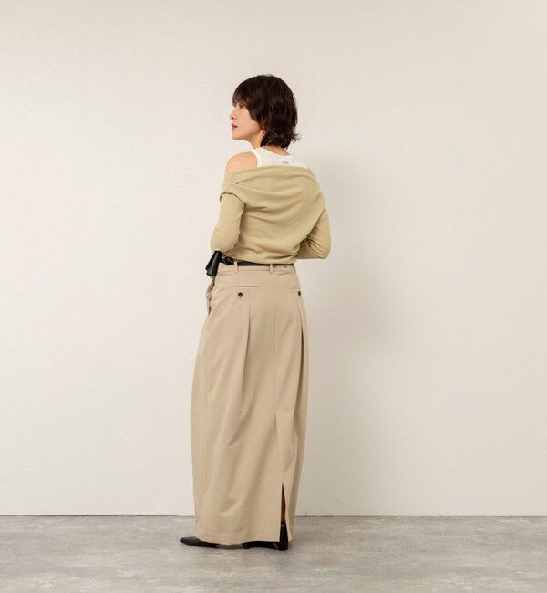 MAQWEL「【MAQWEL/マクウェル】タックロングスカート」|タイト|