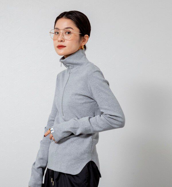 MAQWEL「【MAQWEL/マクウェル】COTTON RIBハーフジッププルオーバー」|Tシャツ・カットソー|