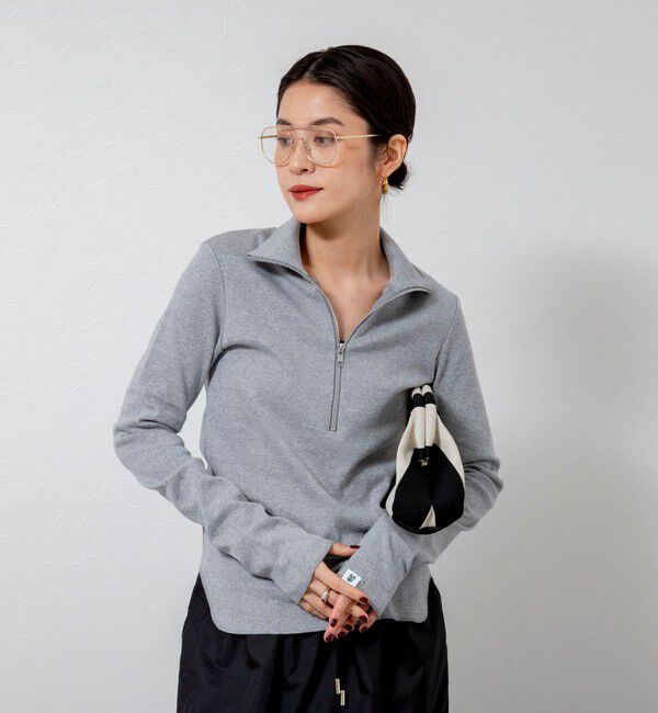 MAQWEL「【MAQWEL/マクウェル】COTTON RIBハーフジッププルオーバー」|Tシャツ・カットソー|