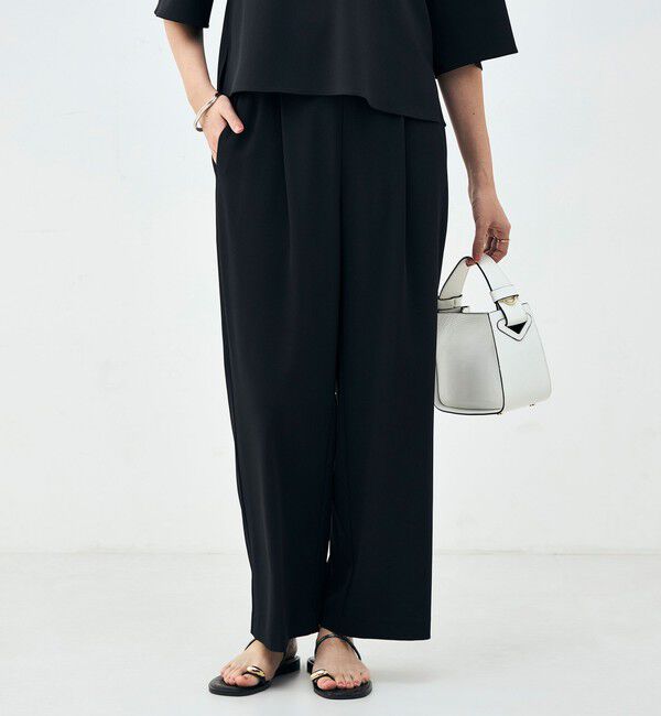 NOLLEY'S「《セットアップ対応》ウォッシャブルイージーツイルセミワイドパンツ」|その他|